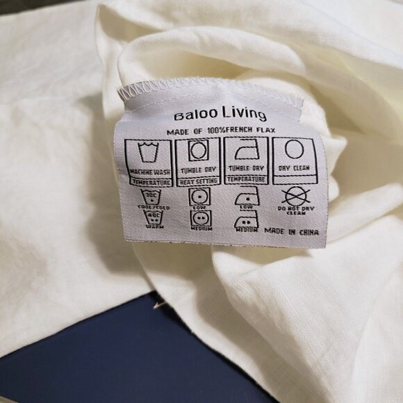 Baloo 100% natural French Flax Linen pair standard pillowcases (2 sets avl) NIB - Picture 6 of 7
